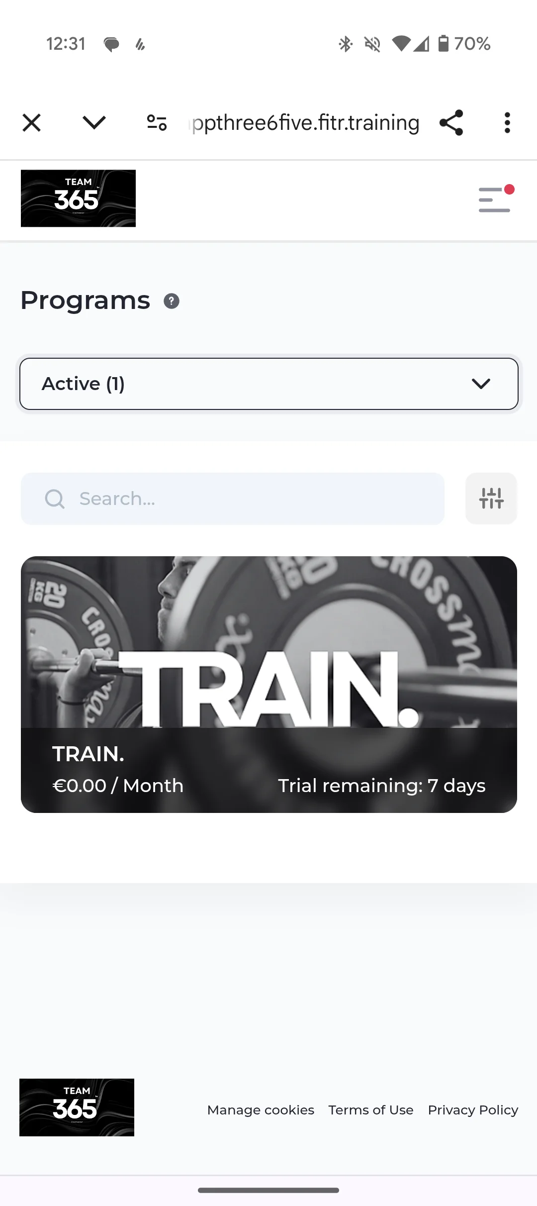 three6five online training app screenshot 2